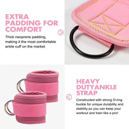 Adjustable Ankle Strap Resistance Band for Home Fitness - Elastic Training Band for Legs and Glutes