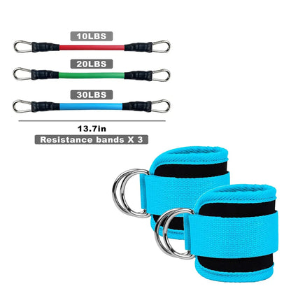 Adjustable Ankle Strap Resistance Band for Home Fitness - Elastic Training Band for Legs and Glutes