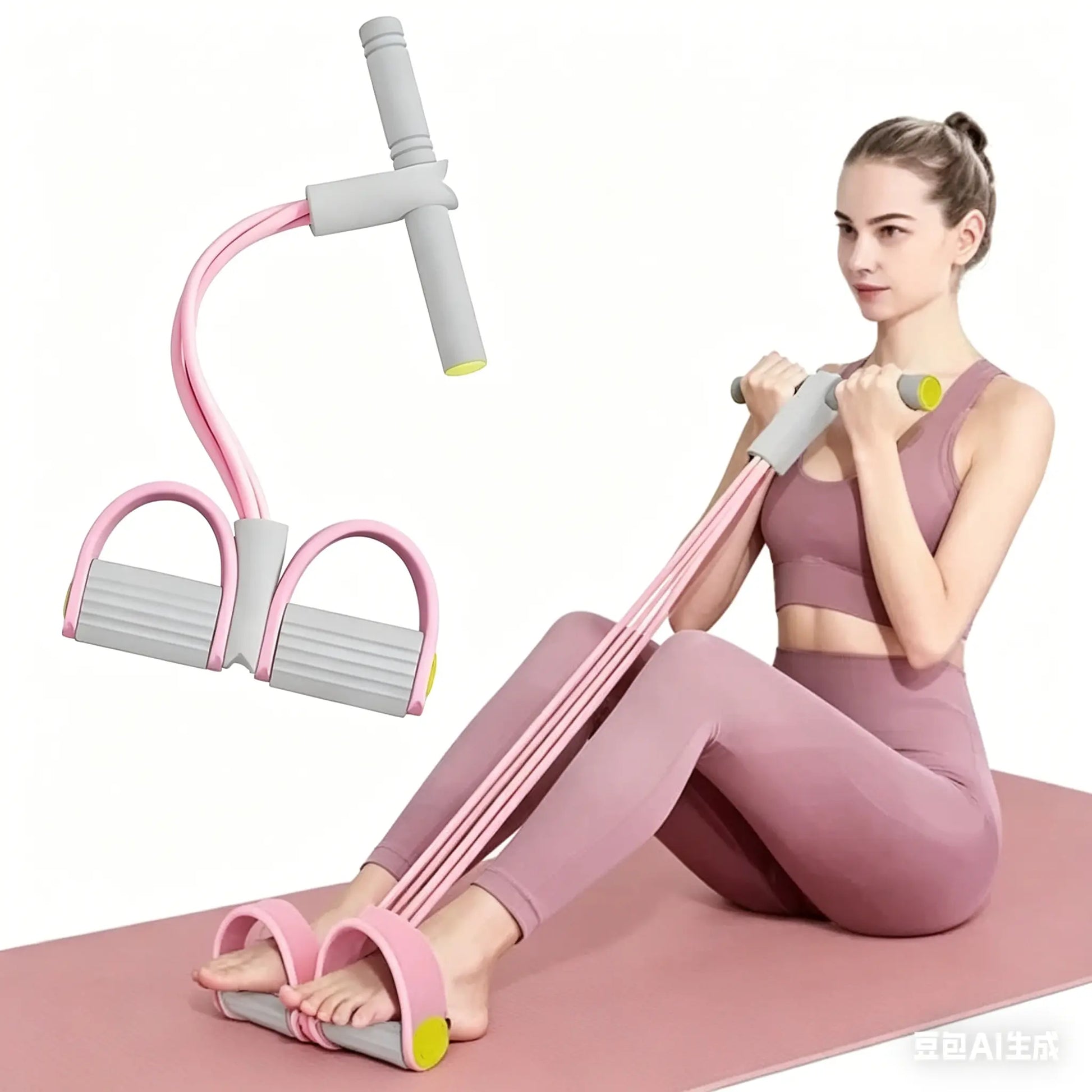 Home Gym Arm and Waist Training Resistance Band – Eco-Friendly Natural Latex Yoga Stretching Band with Adjustable Tension