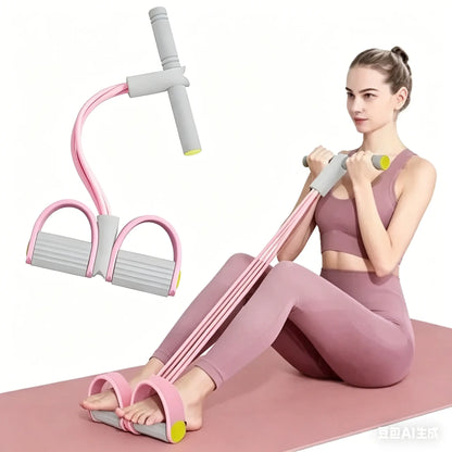 Home Gym Arm and Waist Training Resistance Band – Eco-Friendly Natural Latex Yoga Stretching Band with Adjustable Tension