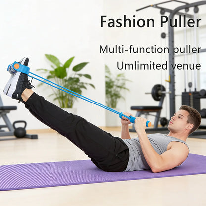 Home Gym Arm and Waist Training Resistance Band – Eco-Friendly Natural Latex Yoga Stretching Band with Adjustable Tension